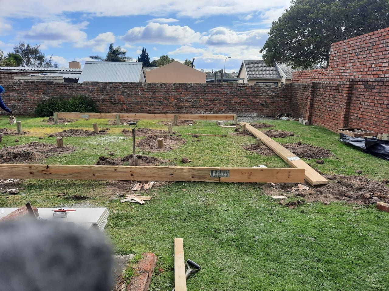 Foundation beams laid
